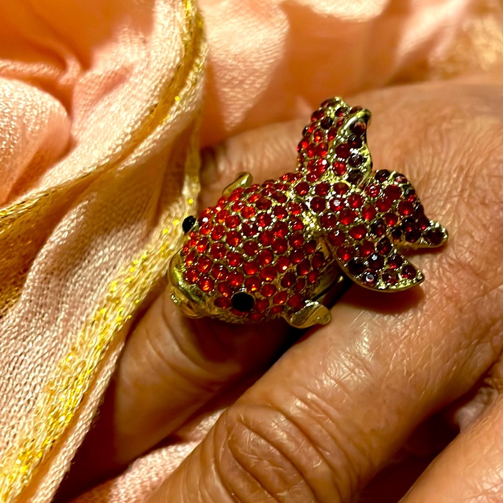 Silver and Gold Fish Rings